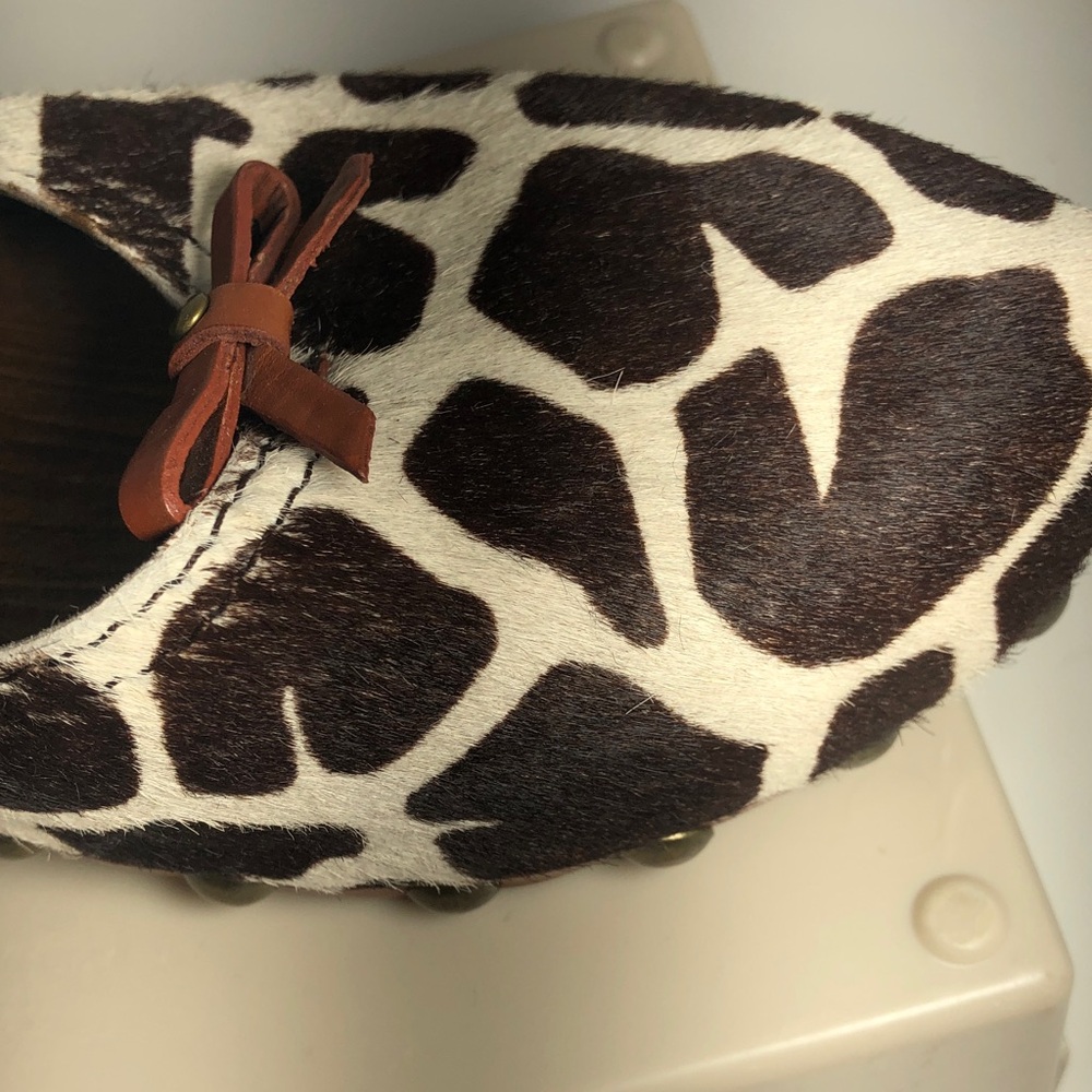Miu Miu Prada Luxe Leopard  Print Calf Hair Studded Mules,Size 7 (US) - Picture 4 of 15